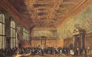 Francesco Guardi rThe Doge Grants an Andience in the Sala del Collegin in the Ducal Palace (mk05) USA oil painting reproduction